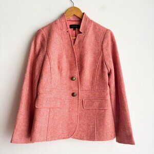 Talbots Wool Blend Orange White Classic Blazer 2